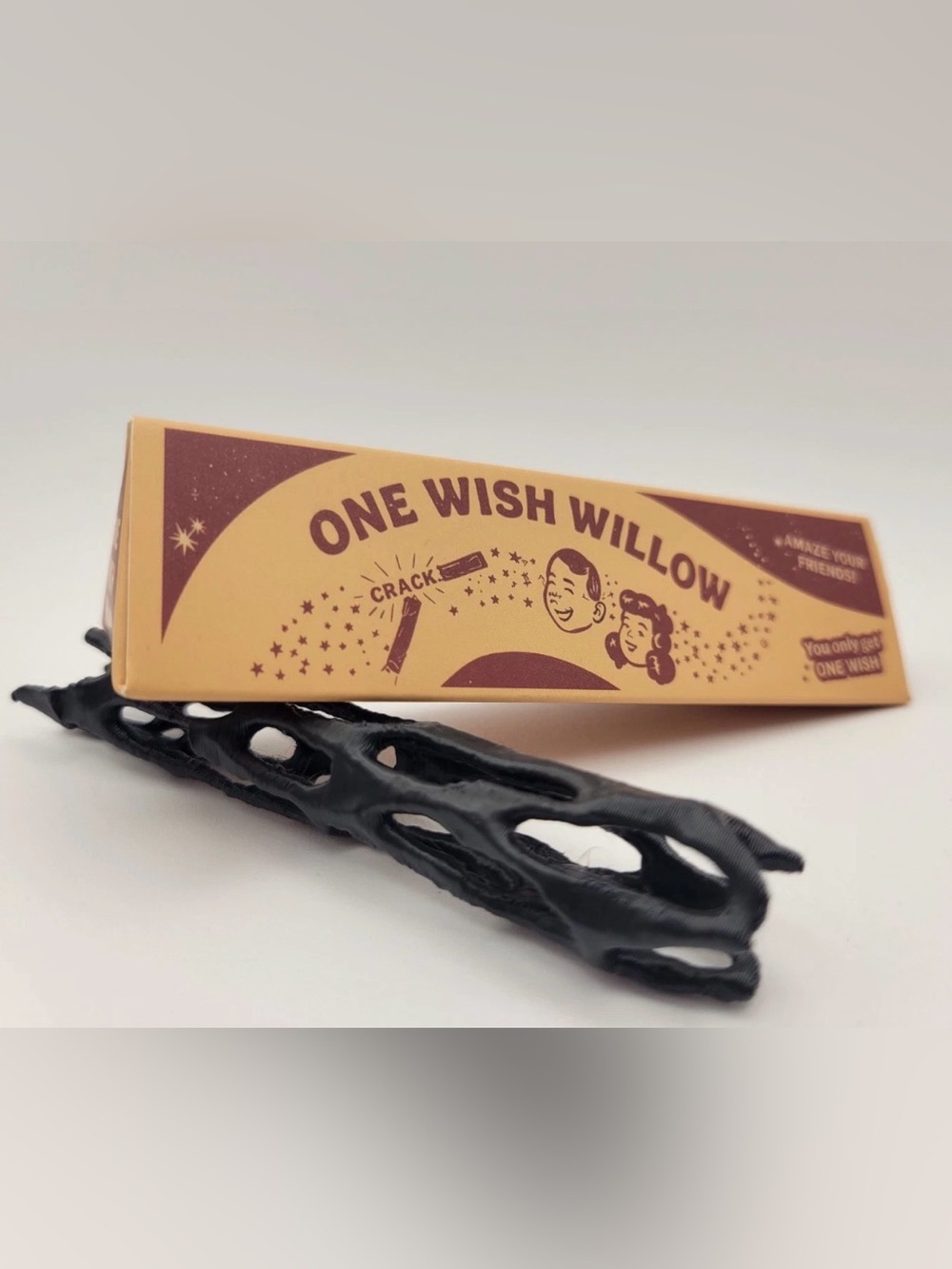 New One Wish Willow Inspired Snap Stick Horror Prop Replica and Cursed Box Goth